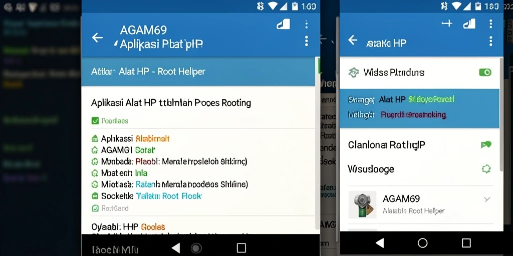 Tampilan antarmuka AGAM69 yang sederhana dan mudah digunakan untuk proses rooting.