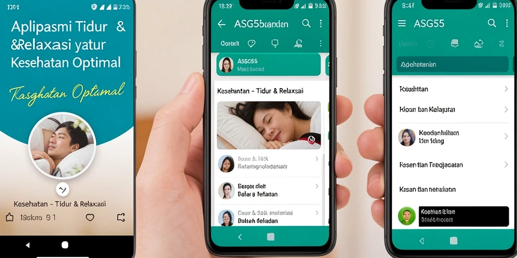 Antarmuka ASG55 yang tenang dan fungsional untuk tidur dan relaksasi.