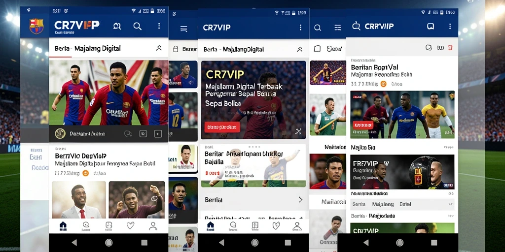 Tampilan antarmuka CR7VIP yang modern dan fungsional.