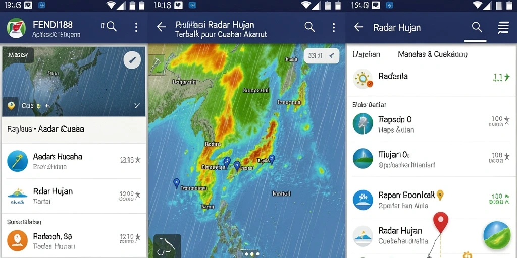 Tampilan antarmuka utama FENDI188 dengan informasi Radar Hujan yang jelas.