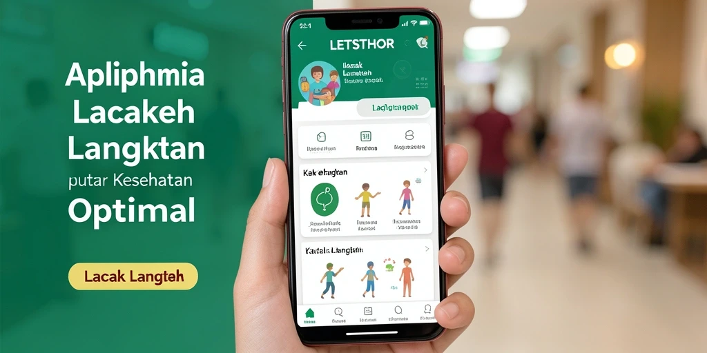 Antarmuka pengguna LETSTHOR yang menunjukkan langkah harian dan kesehatan.