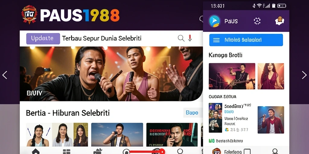 Antarmuka PAUS188 menampilkan berita terbaru dunia hiburan.