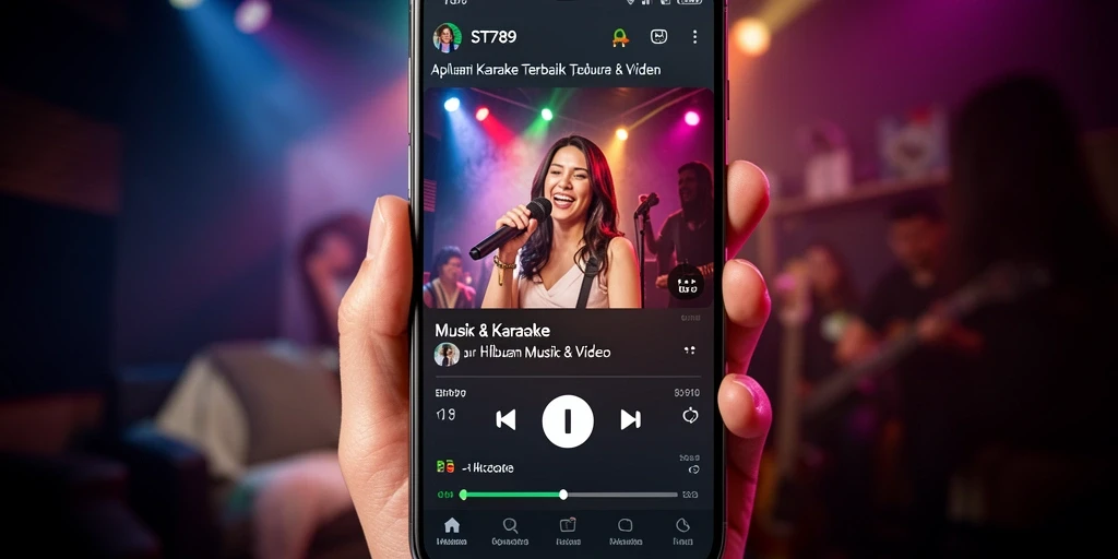 Tampilan antarmuka ST789 yang intuitif untuk pengalaman Karaoke.